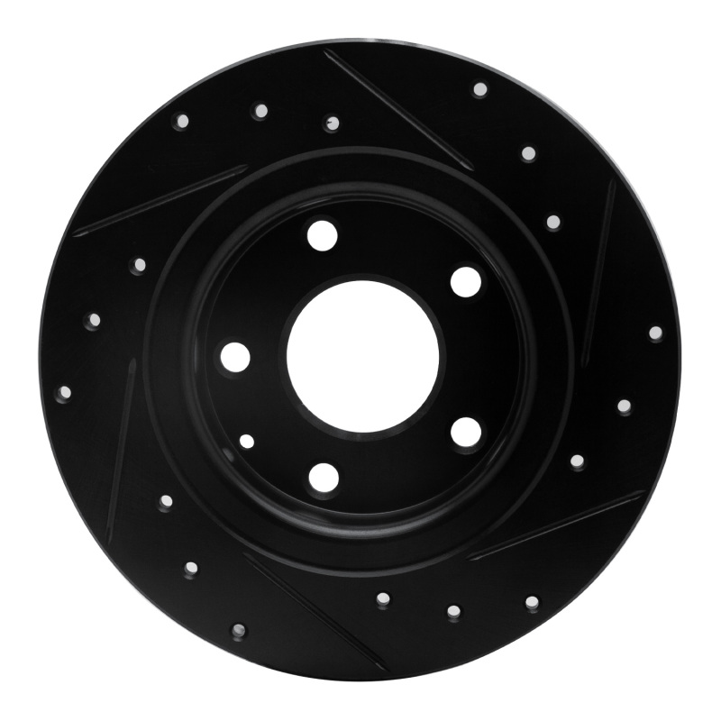 Mazda 6 Brake Rotor (1) - Rear Left - R1 Concepts - Drilled & Slotted - Black - `14-`21